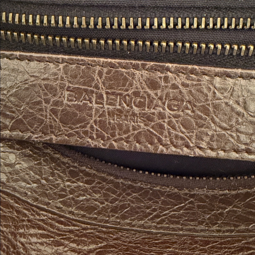 NWT Balenciaga Arena Leather Crossbody Messenger Bag Brown - Picture 7 of 11